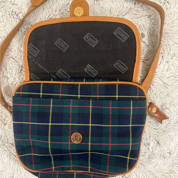 Vintage Keds Blue And Green Plaid Crossbody Purse Y2K 90s Retro Excellent Cond - Picture 4 of 7